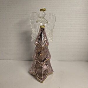 Lenox Radiant Light Lit‎ Angel Figurine 8.5 Inches Glass With Box Tested Works